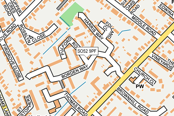 SO52 9PF map - OS OpenMap – Local (Ordnance Survey)