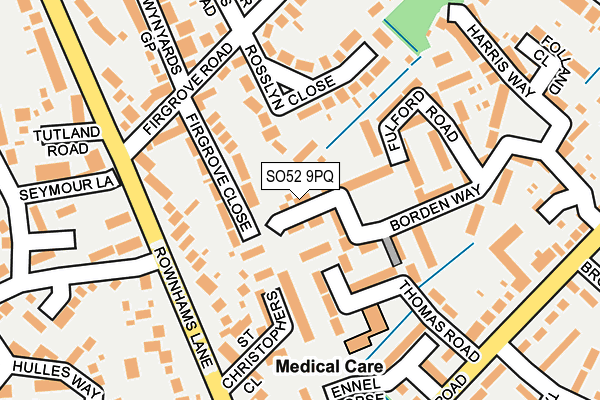 SO52 9PQ map - OS OpenMap – Local (Ordnance Survey)