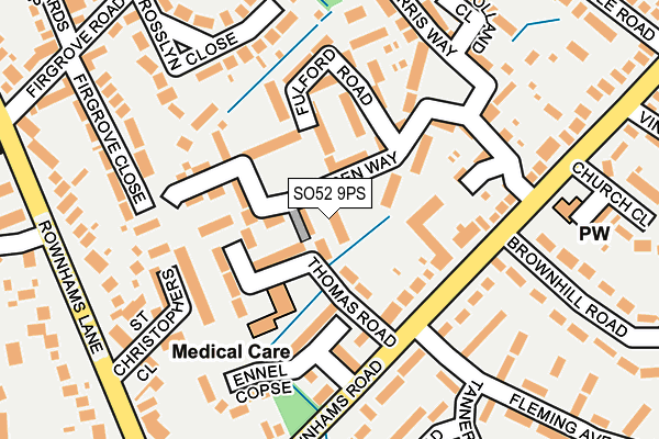 SO52 9PS map - OS OpenMap – Local (Ordnance Survey)