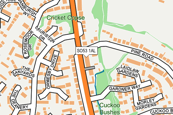 SO53 1AL map - OS OpenMap – Local (Ordnance Survey)