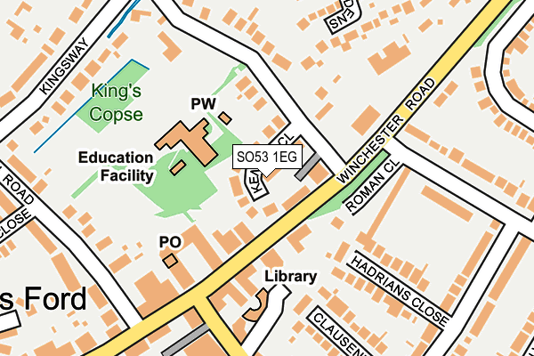 SO53 1EG map - OS OpenMap – Local (Ordnance Survey)