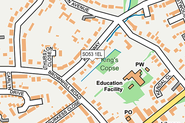 SO53 1EL map - OS OpenMap – Local (Ordnance Survey)