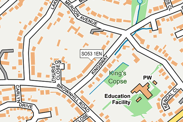 SO53 1EN map - OS OpenMap – Local (Ordnance Survey)