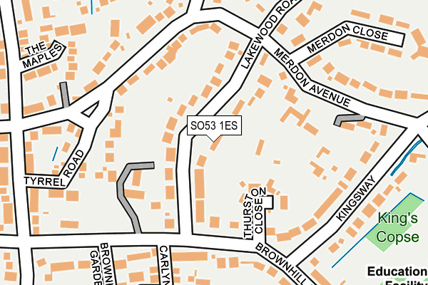 SO53 1ES map - OS OpenMap – Local (Ordnance Survey)