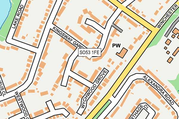SO53 1FE map - OS OpenMap – Local (Ordnance Survey)