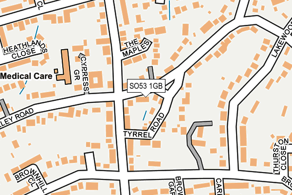 SO53 1GB map - OS OpenMap – Local (Ordnance Survey)
