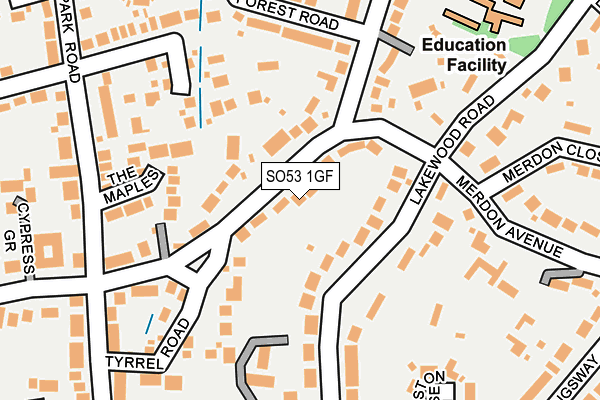 SO53 1GF map - OS OpenMap – Local (Ordnance Survey)