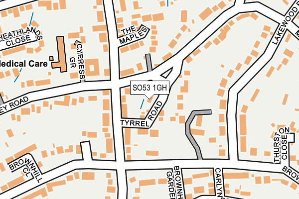 SO53 1GH map - OS OpenMap – Local (Ordnance Survey)