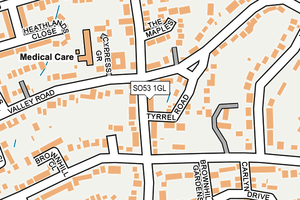 SO53 1GL map - OS OpenMap – Local (Ordnance Survey)