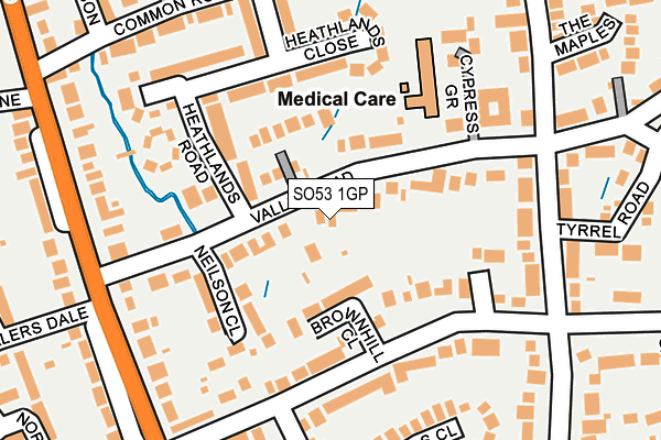 SO53 1GP map - OS OpenMap – Local (Ordnance Survey)