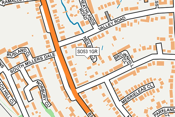 SO53 1GR map - OS OpenMap – Local (Ordnance Survey)