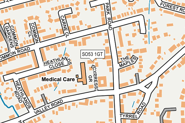 SO53 1GT map - OS OpenMap – Local (Ordnance Survey)