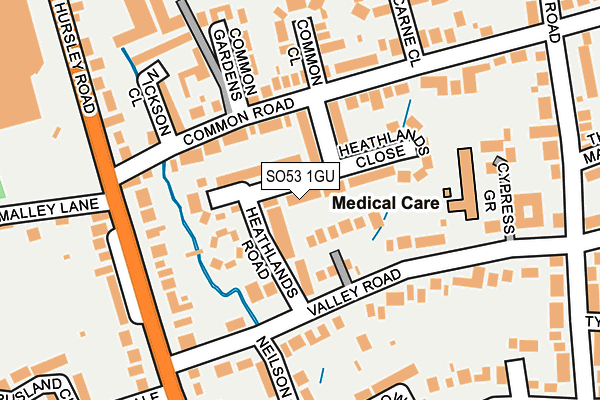 SO53 1GU map - OS OpenMap – Local (Ordnance Survey)