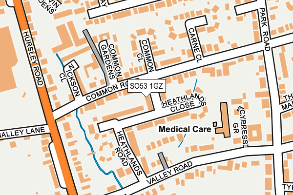 SO53 1GZ map - OS OpenMap – Local (Ordnance Survey)