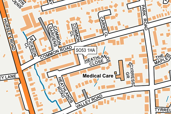 SO53 1HA map - OS OpenMap – Local (Ordnance Survey)