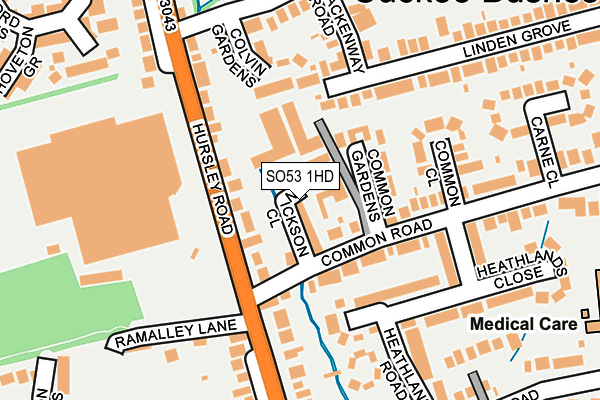 SO53 1HD map - OS OpenMap – Local (Ordnance Survey)
