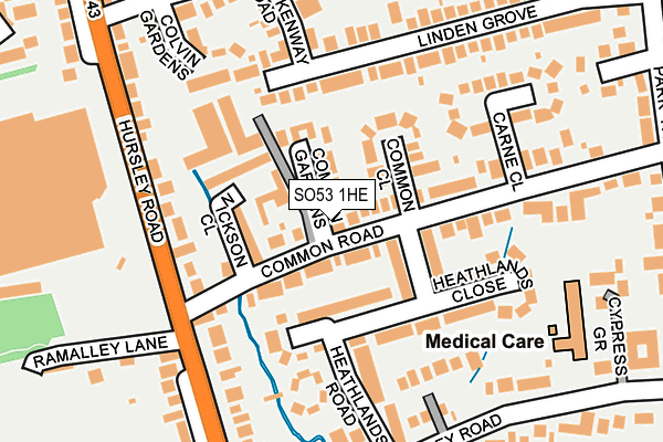 SO53 1HE map - OS OpenMap – Local (Ordnance Survey)