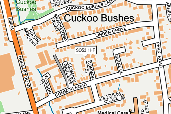 SO53 1HF map - OS OpenMap – Local (Ordnance Survey)