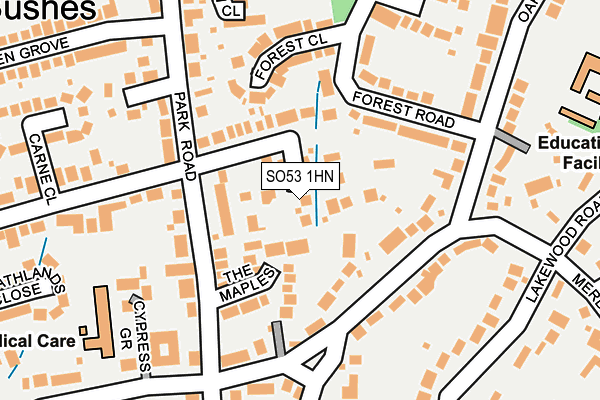 SO53 1HN map - OS OpenMap – Local (Ordnance Survey)