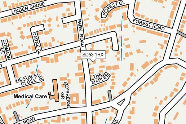 SO53 1HX map - OS OpenMap – Local (Ordnance Survey)