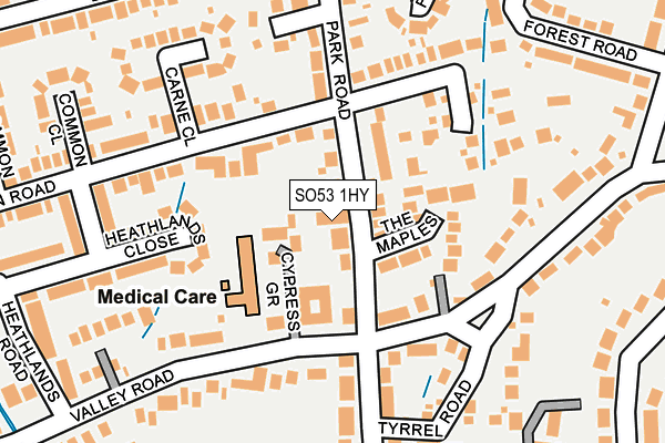 SO53 1HY map - OS OpenMap – Local (Ordnance Survey)