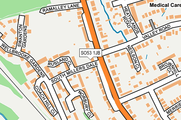 SO53 1JB map - OS OpenMap – Local (Ordnance Survey)