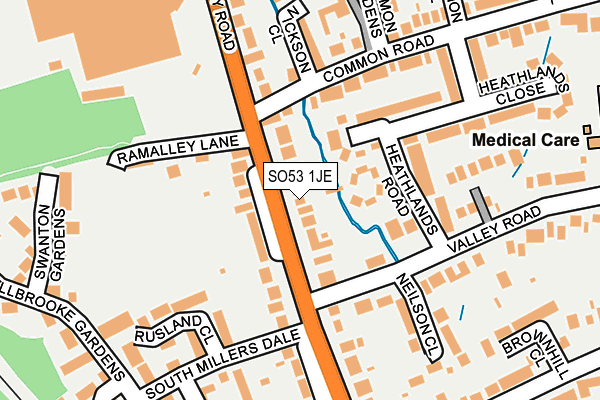 SO53 1JE map - OS OpenMap – Local (Ordnance Survey)