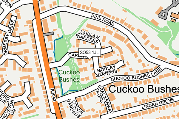 SO53 1JL map - OS OpenMap – Local (Ordnance Survey)