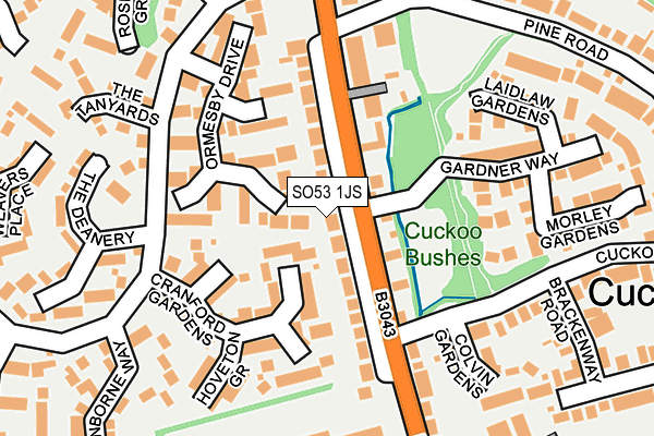 SO53 1JS map - OS OpenMap – Local (Ordnance Survey)