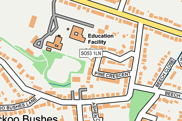 SO53 1LN map - OS OpenMap – Local (Ordnance Survey)