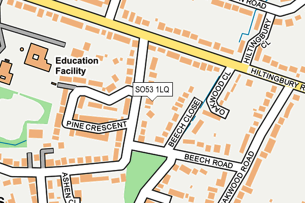 SO53 1LQ map - OS OpenMap – Local (Ordnance Survey)