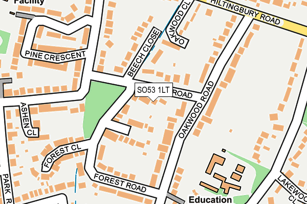 SO53 1LT map - OS OpenMap – Local (Ordnance Survey)
