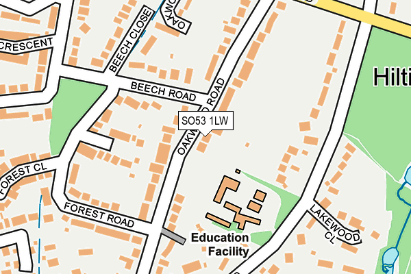 SO53 1LW map - OS OpenMap – Local (Ordnance Survey)