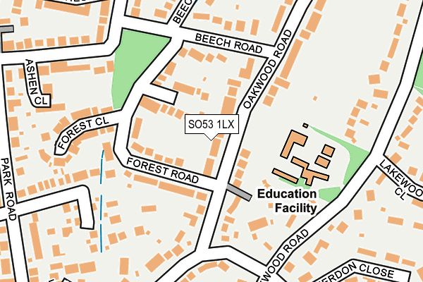 SO53 1LX map - OS OpenMap – Local (Ordnance Survey)