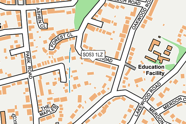 SO53 1LZ map - OS OpenMap – Local (Ordnance Survey)