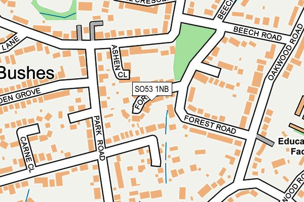 SO53 1NB map - OS OpenMap – Local (Ordnance Survey)