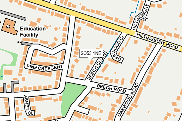 SO53 1NE map - OS OpenMap – Local (Ordnance Survey)