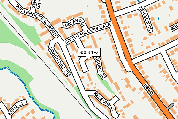 SO53 1PZ map - OS OpenMap – Local (Ordnance Survey)