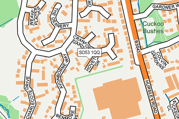 SO53 1QQ map - OS OpenMap – Local (Ordnance Survey)