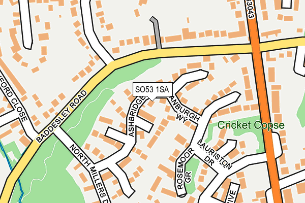 SO53 1SA map - OS OpenMap – Local (Ordnance Survey)