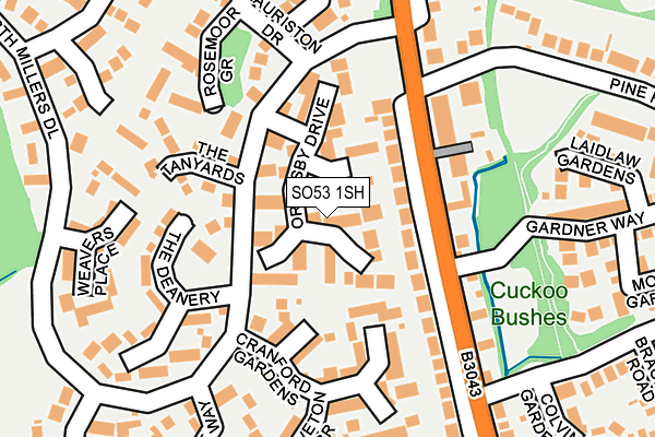 SO53 1SH map - OS OpenMap – Local (Ordnance Survey)