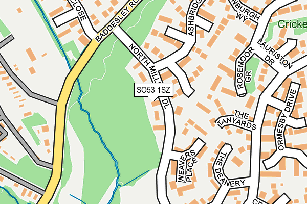 SO53 1SZ map - OS OpenMap – Local (Ordnance Survey)