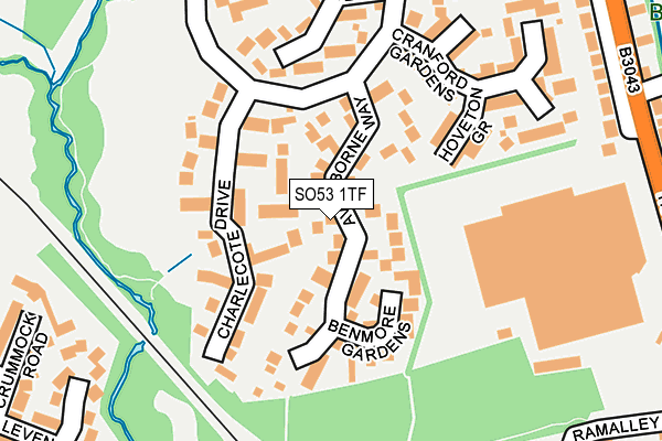 SO53 1TF map - OS OpenMap – Local (Ordnance Survey)