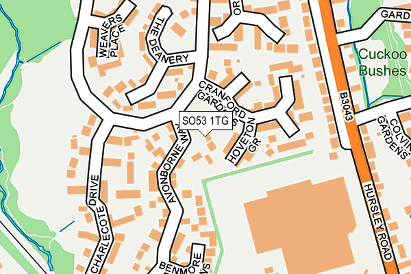 SO53 1TG map - OS OpenMap – Local (Ordnance Survey)