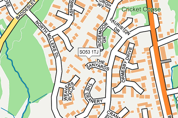 SO53 1TJ map - OS OpenMap – Local (Ordnance Survey)