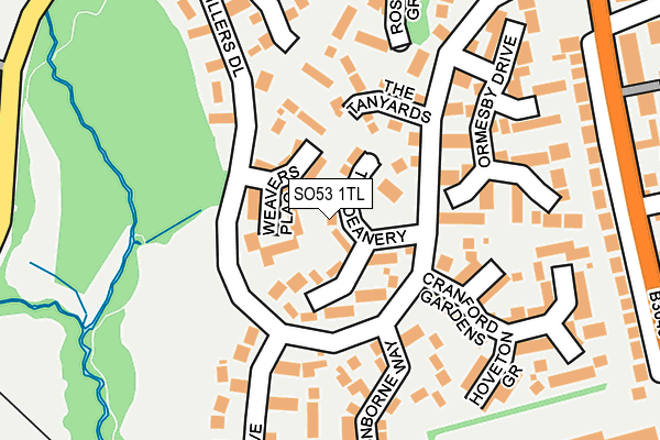 SO53 1TL map - OS OpenMap – Local (Ordnance Survey)