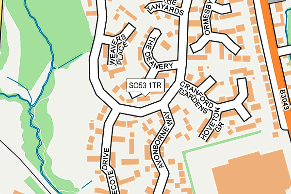 SO53 1TR map - OS OpenMap – Local (Ordnance Survey)