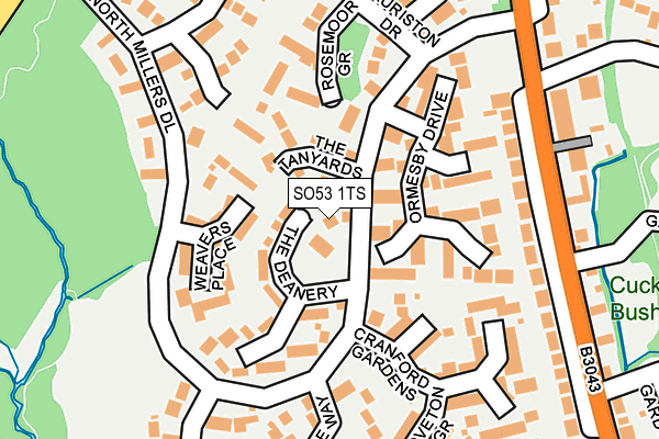 SO53 1TS map - OS OpenMap – Local (Ordnance Survey)