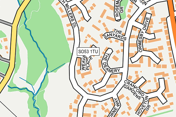 SO53 1TU map - OS OpenMap – Local (Ordnance Survey)