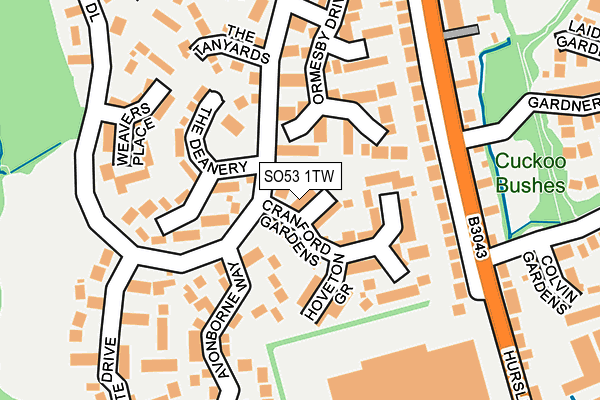 SO53 1TW map - OS OpenMap – Local (Ordnance Survey)